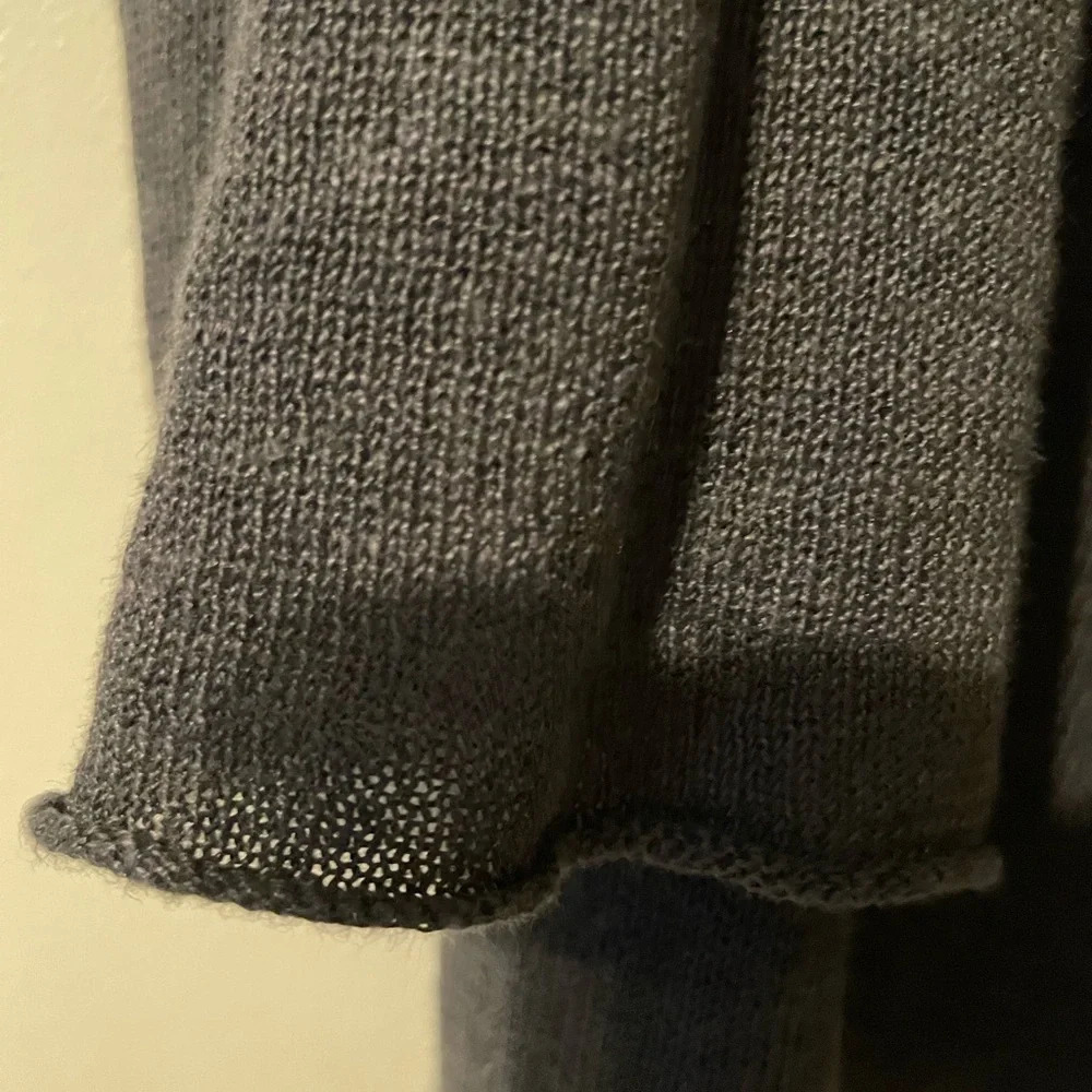 Eileen Fisher Charcoal Gray Long Sleeve Boat Neck Lightweight Top Size Medium - Picture 2 of 9
